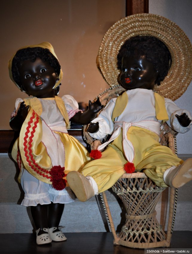 Антикварная кукла K&W Германия. Девочка негритянка (фото 8)