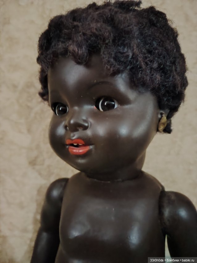 Антикварная кукла K&W Германия. Девочка негритянка (фото 4)