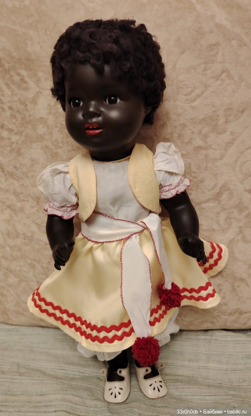 Антикварная кукла K&W Германия. Девочка негритянка (фото 2)