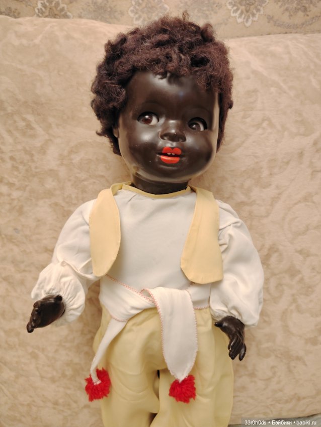 Антикварная кукла K&W Германия. Негритенок (фото 4)
