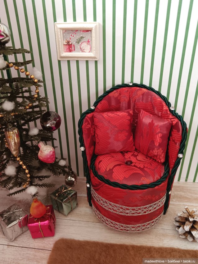 Кресло и камин — Кукольная мебель (фото 4)