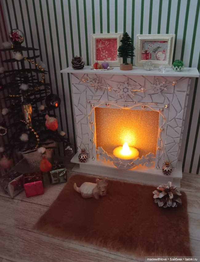 Кресло и камин — Кукольная мебель (фото 7)