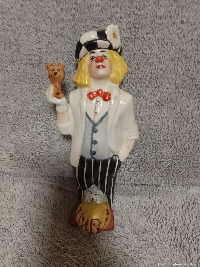 Статуэтка СССР Олег Попов с олимпийским мишкой#2