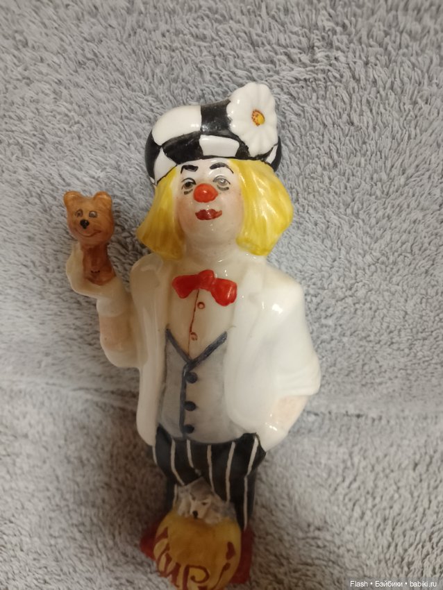 Статуэтка СССР Олег Попов с олимпийским мишкой#2