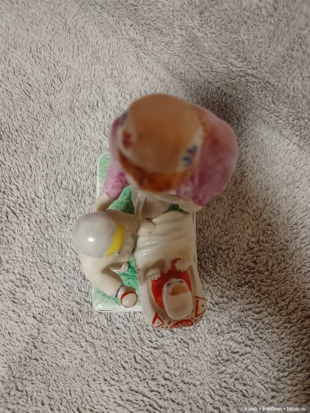 Статуэтка мама с коляской и детьми СССР (фото 6)