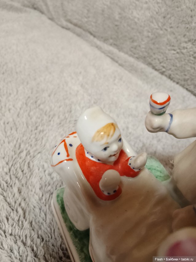 Статуэтка мама с коляской и детьми СССР (фото 3)