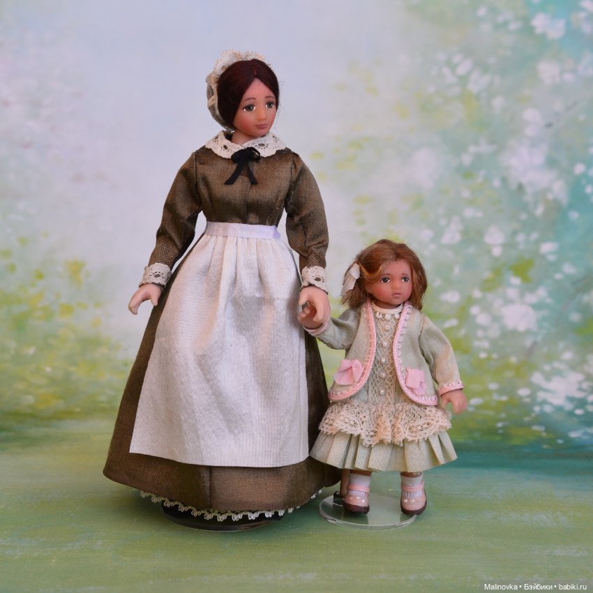 Миниатюрная кукла няня в масштабе 1/12 (фото 4)