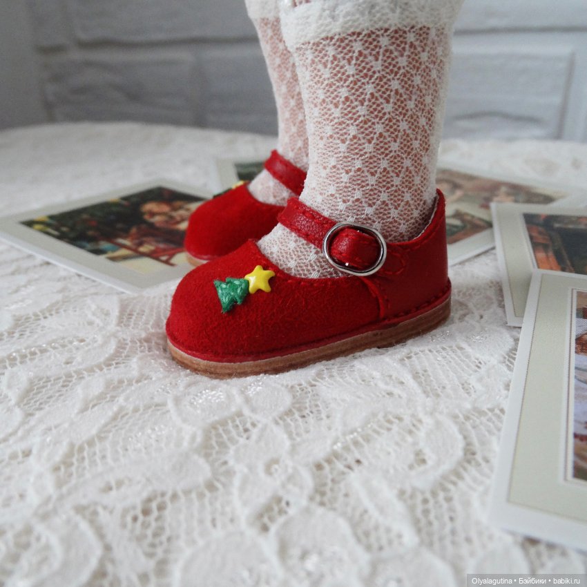Новогодние туфельки для кукол Паола Рейна 34 см (фото 5)