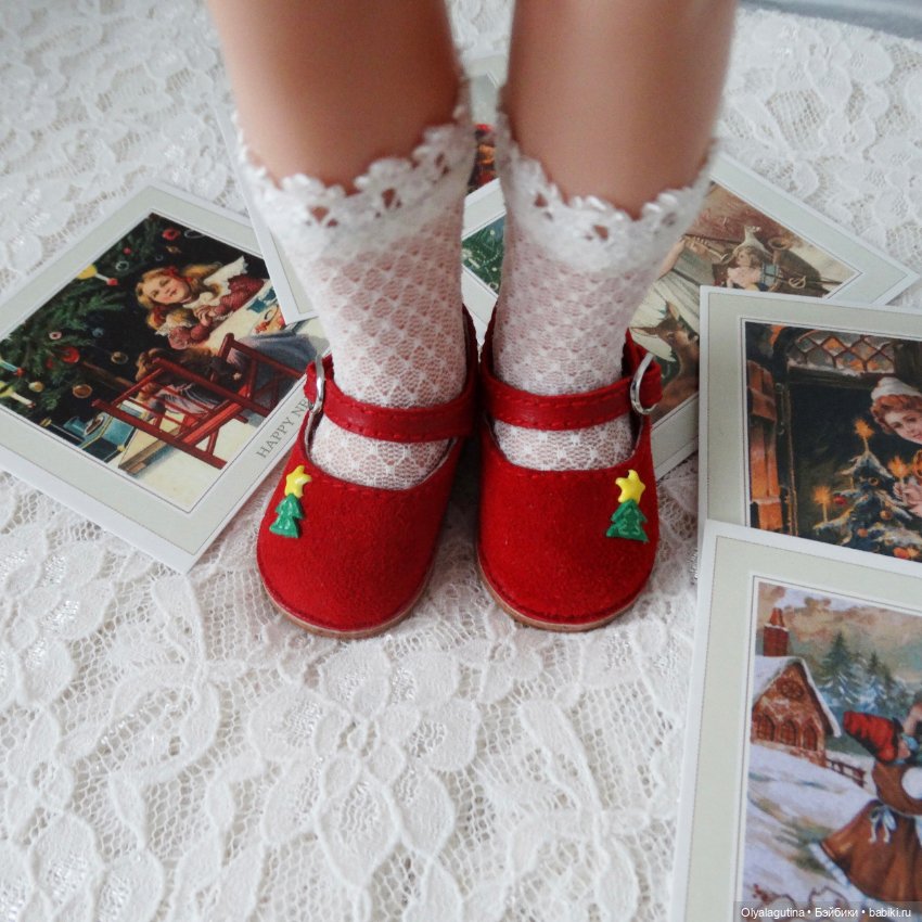 Новогодние туфельки для кукол Паола Рейна 34 см (фото 3)