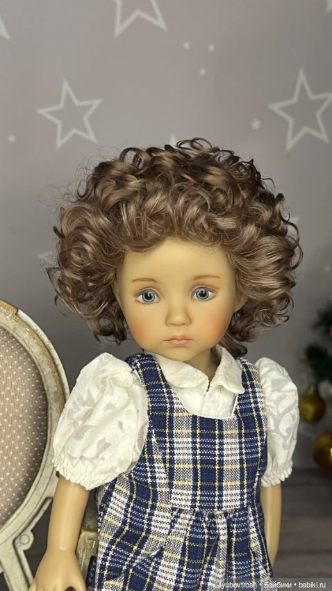 Парик натуральный 6/7 для Бонеки и аналогичных кукол с обхватом головы 16,5 (фото 7)