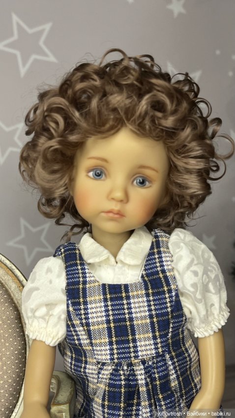 Парик натуральный 6/7 для Бонеки и аналогичных кукол с обхватом головы 16,5