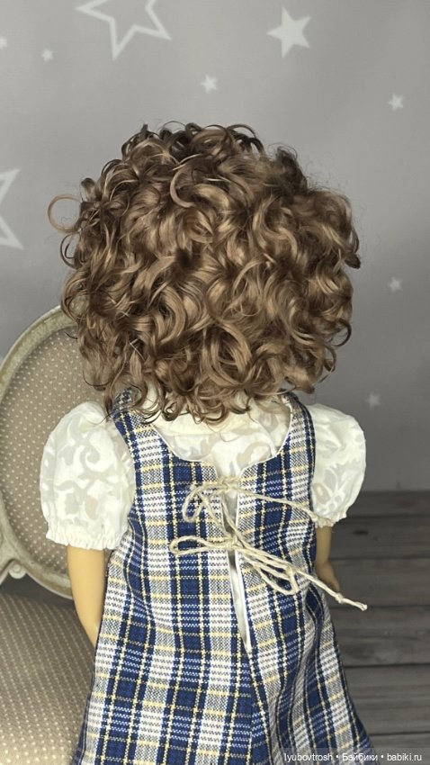 Парик натуральный 6/7 для Бонеки и аналогичных кукол с обхватом головы 16,5 (фото 10)