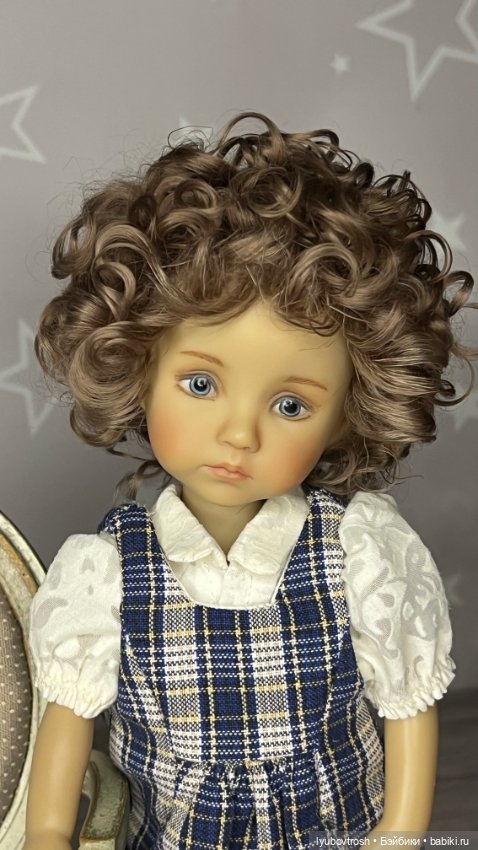 Парик натуральный 6/7 для Бонеки и аналогичных кукол с обхватом головы 16,5