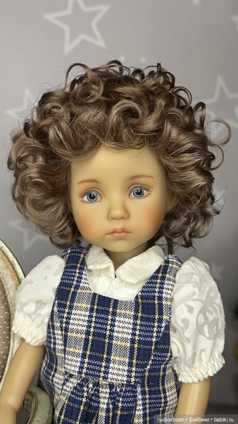 Парик натуральный 6/7 для Бонеки и аналогичных кукол с обхватом головы 16,5