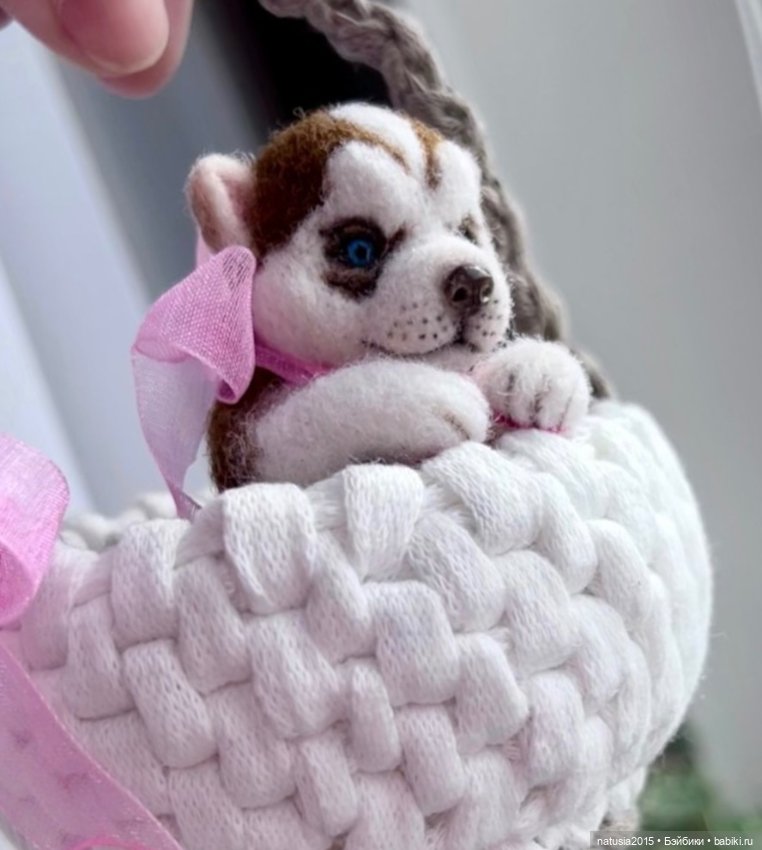 Щенок хаски — Авторские игрушки (фото 3)