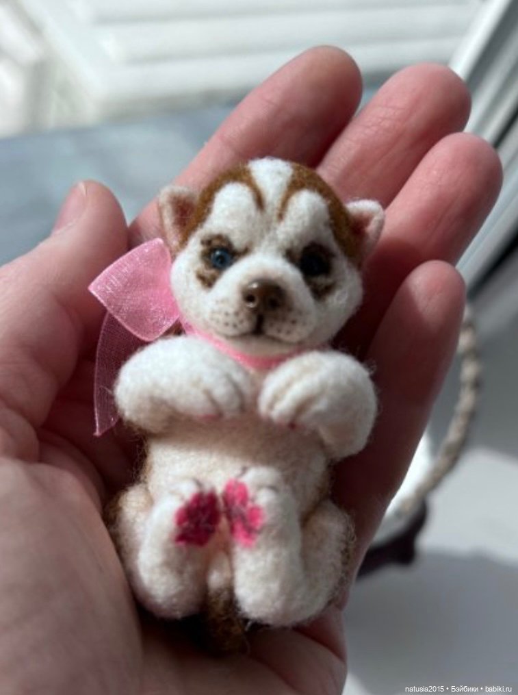 Щенок хаски — Авторские игрушки (фото 5)