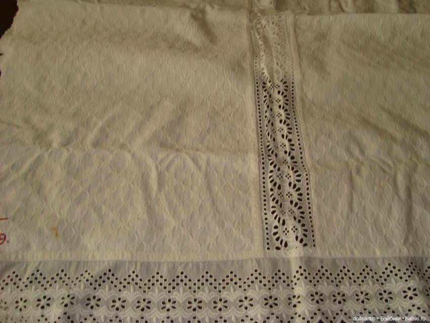 Натуральный хлопок для пошива пальто антикварным (винтажным) куколкам