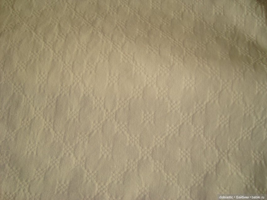 Натуральный хлопок для пошива пальто антикварным (винтажным) куколкам (фото 3)