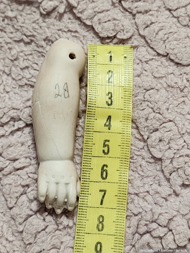 Одинарные антикварные кукольные ручки №1 (фото 3)