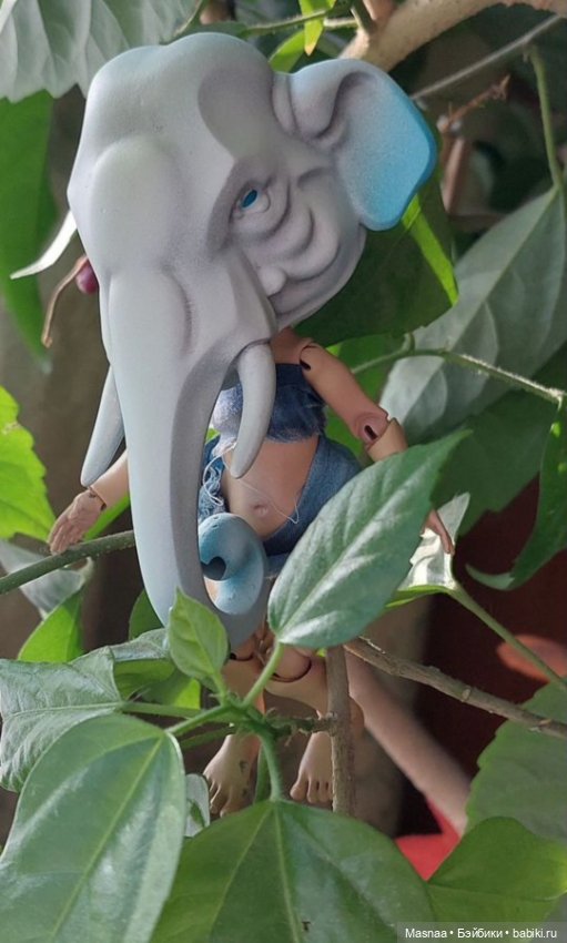 Авторская бжд куколка "девочка слон"