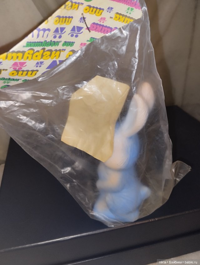 Резиновый заяц СССР Новый, с этикеткой, в упаковке (фото 2)