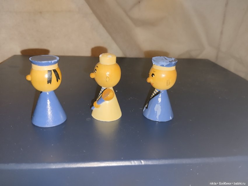 Деревянная игрушка СССР Морячки 3 штуки лотом (фото 5)