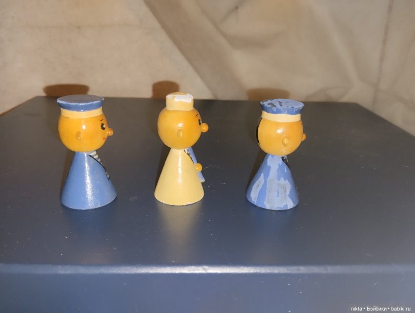 Деревянная игрушка СССР Морячки 3 штуки лотом (фото 3)