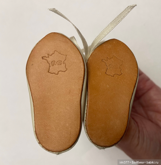 Туфельки для антикварной куклы из натуральной кожи (фото 6)