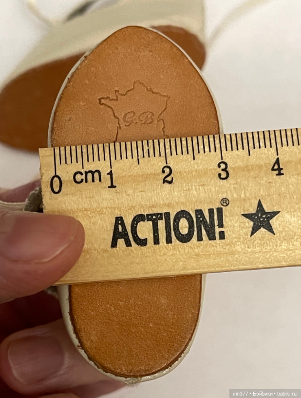 Туфельки для антикварной куклы из натуральной кожи (фото 8)