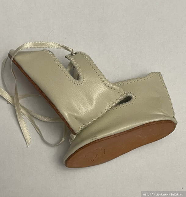 Туфельки для антикварной куклы из натуральной кожи (фото 2)
