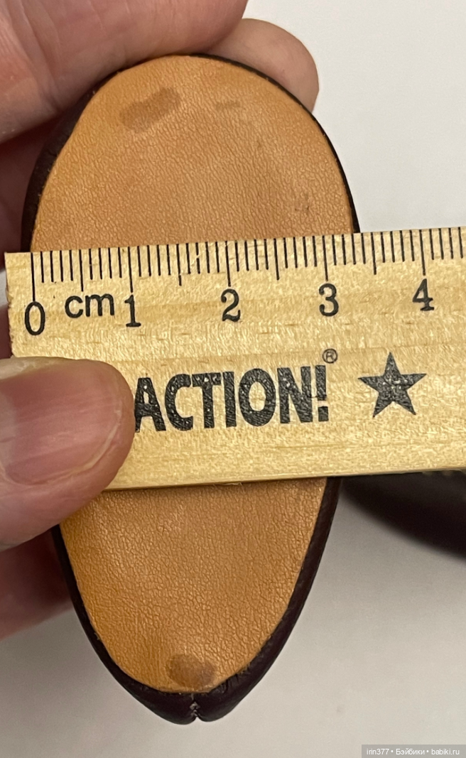 Туфельки для антикварной куклы из натуральной кожи на широкую ножку (фото 6)