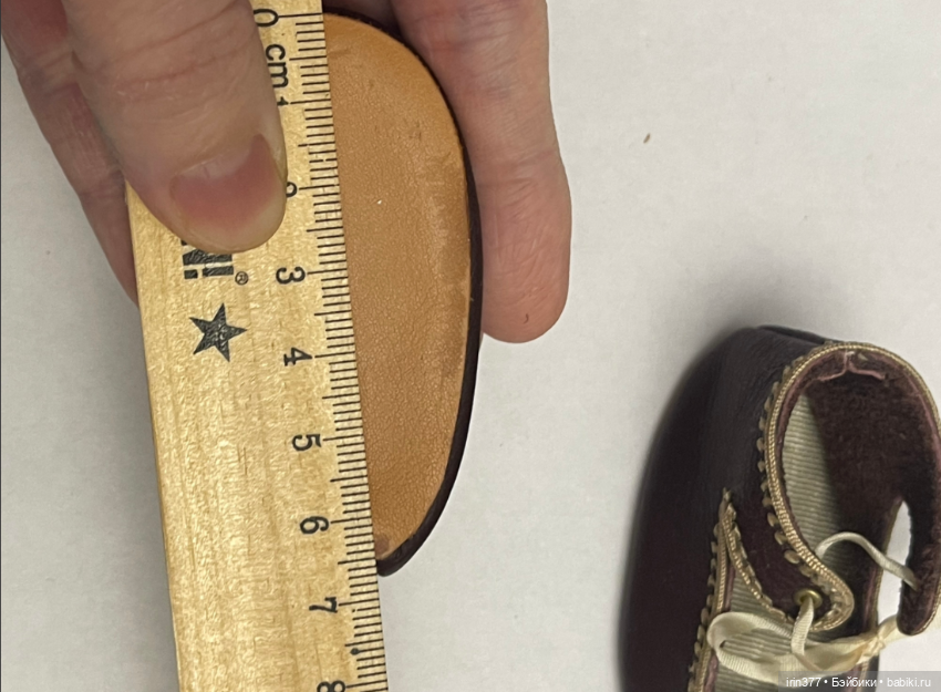 Туфельки для антикварной куклы из натуральной кожи на широкую ножку (фото 5)