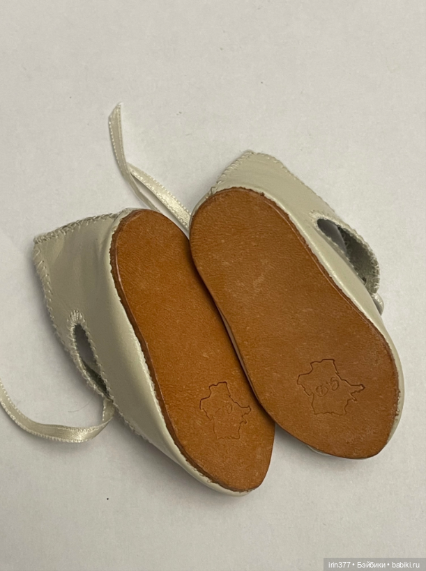 Туфельки для антикварной куклы из натуральной кожи (фото 3)