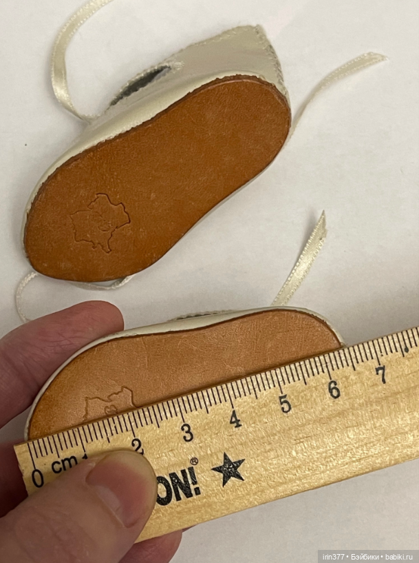 Туфельки для антикварной куклы из натуральной кожи (фото 7)