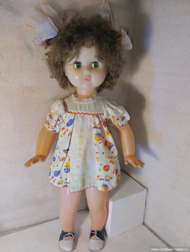 Кукла СССР Марина Родное платье с редким принтом