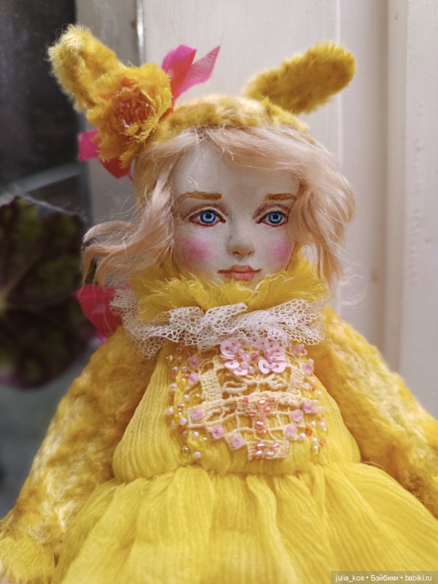 Тедди Долл Зая жёлтая — Авторские куклы
