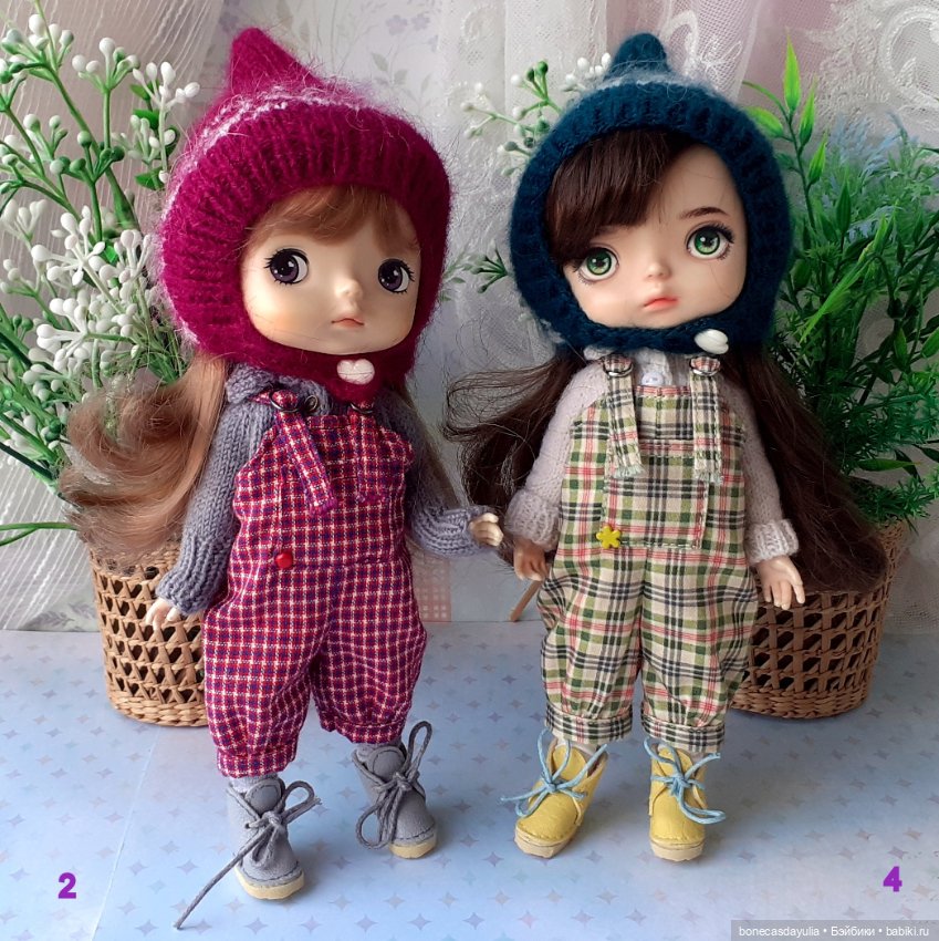 Комплект одежды для куклы Монст/ Xiaomi Monst Doll Комбинезон Джемпер Шапка Носки (фото 7)