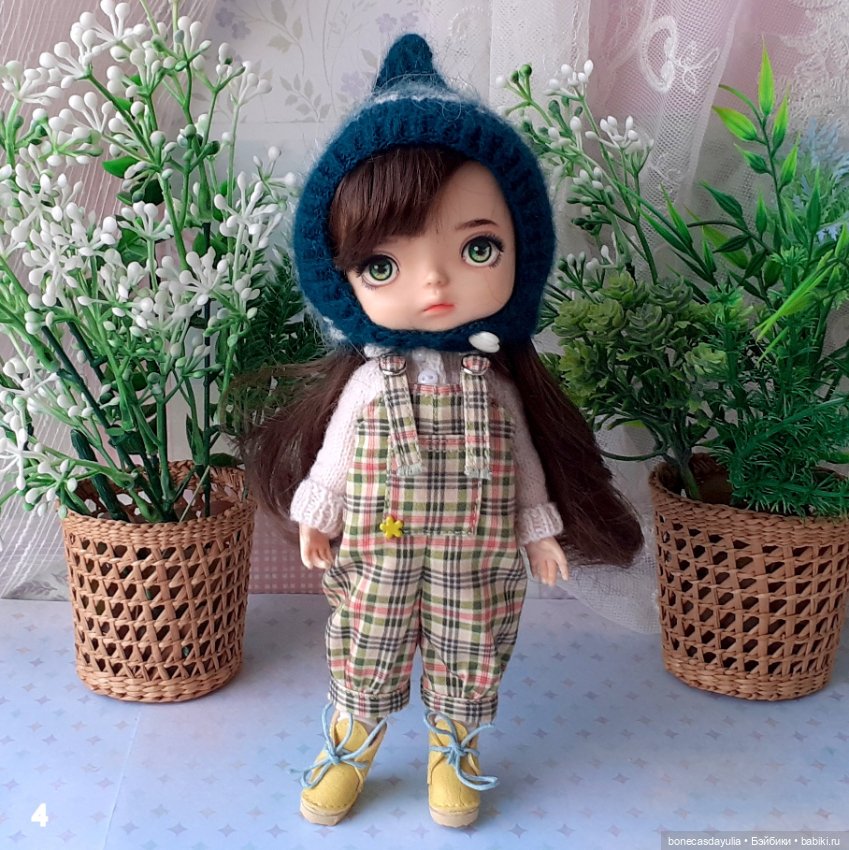 Комплект одежды для куклы Монст/ Xiaomi Monst Doll Комбинезон Джемпер Шапка Носки (фото 6)