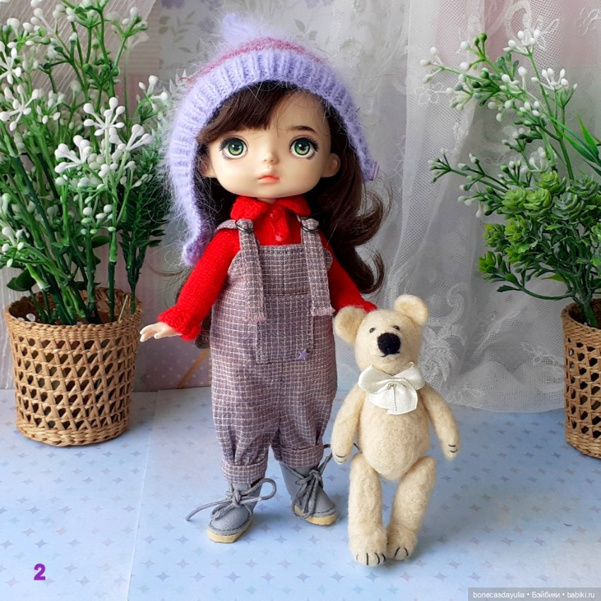Комплект одежды для куклы Монст/ Xiaomi Monst Doll Комбинезон Джемпер Шапка Носки