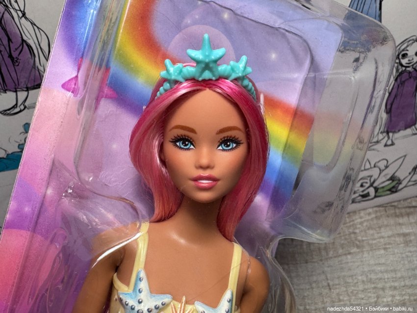 Русалка Одиль с розовыми волосами (фото 3)