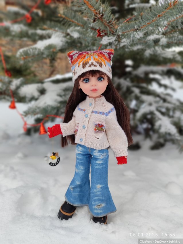 Вязаный комплект для кукол Паола Рейна (фото 2)
