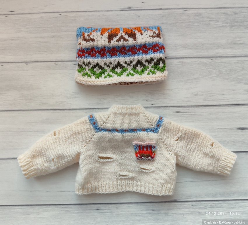 Вязаный комплект для кукол Паола Рейна (фото 4)