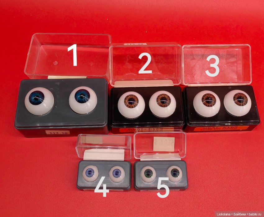 Глаза для кукол в ассортименте. Акрил