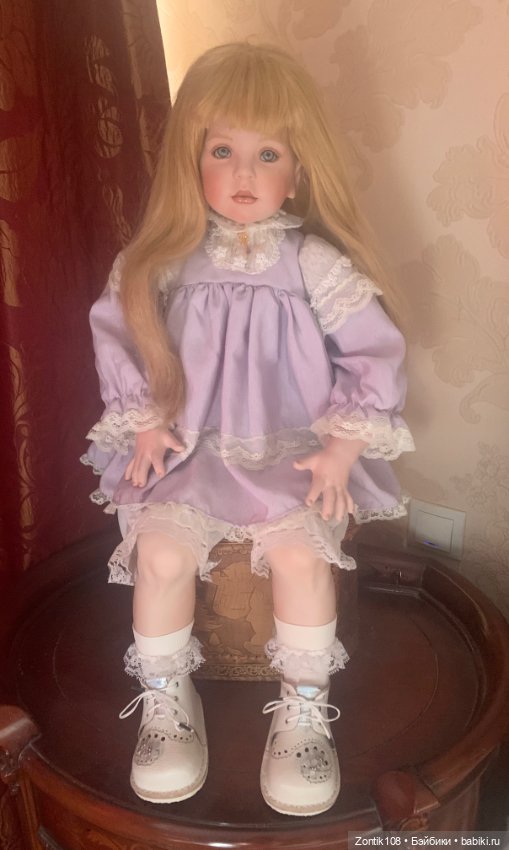 Зеленоглазая блондинка — Фарфоровые куклы (фото 4)