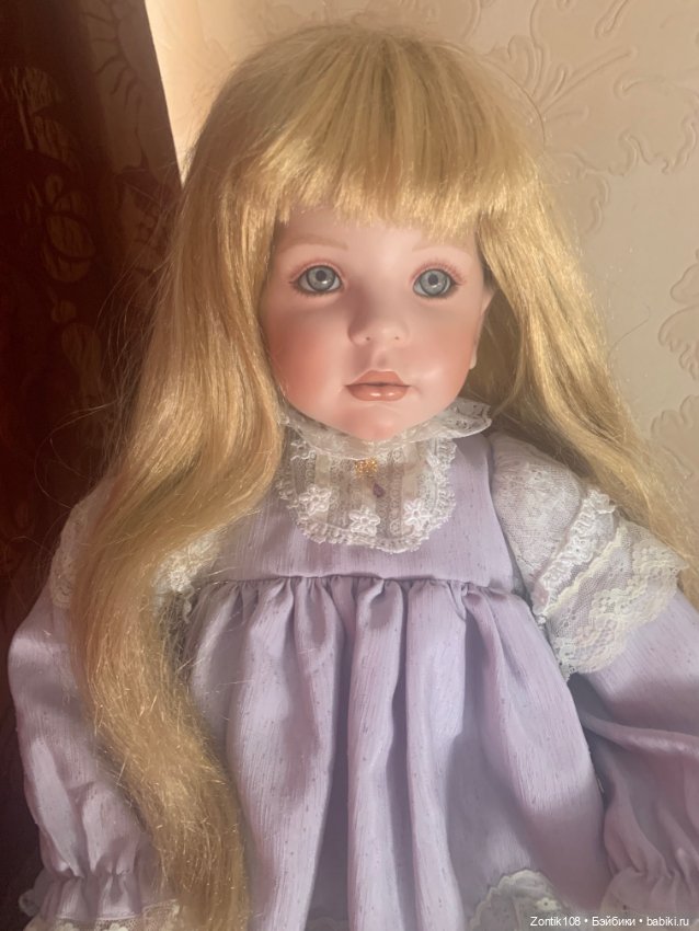 Зеленоглазая блондинка — Фарфоровые куклы (фото 2)