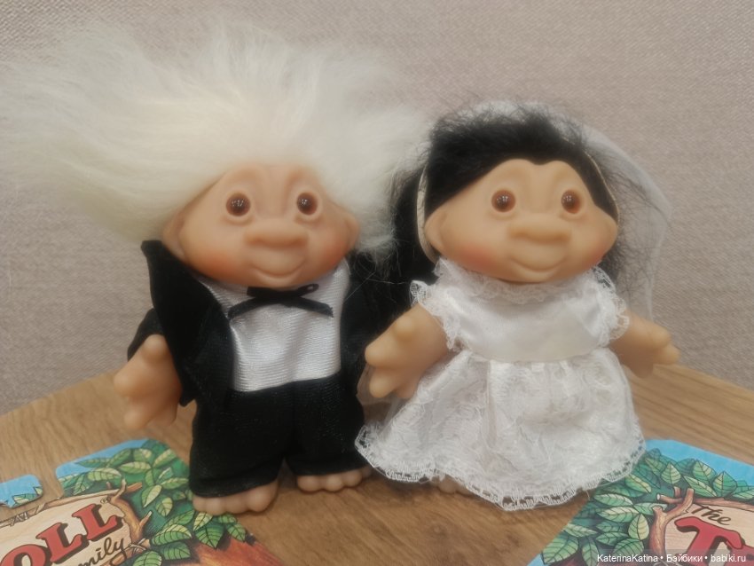 Продам свадебную пару троллей dam 1986 года (фото 2)