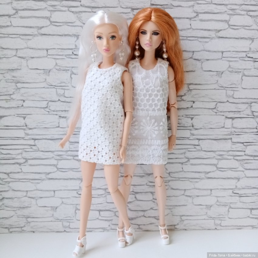 Одежда для барби поппи кардиган букле платье белое кружево (фото 8)