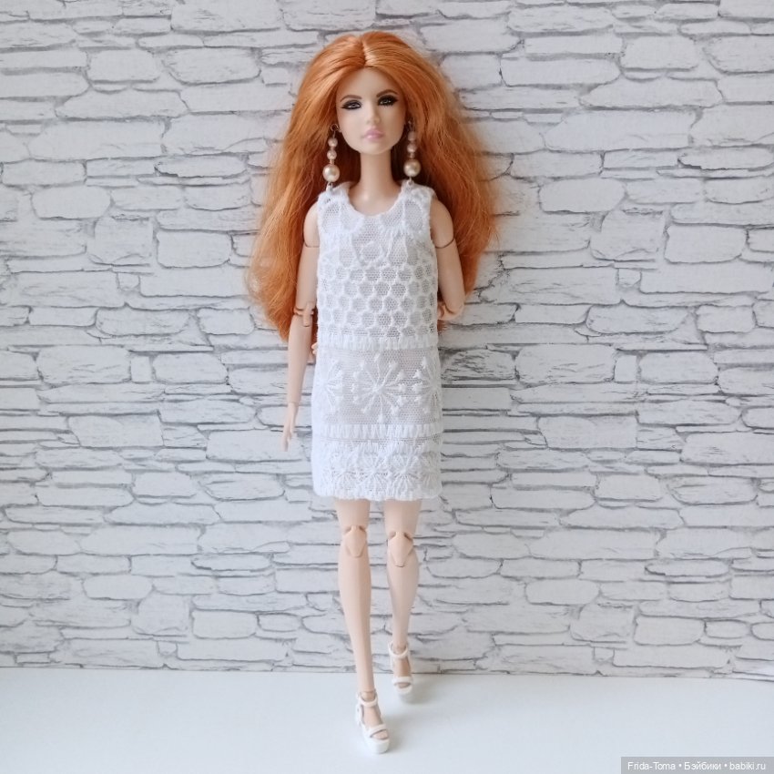 Одежда для барби поппи кардиган букле платье белое кружево
