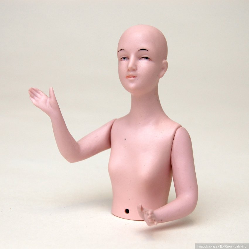Half doll фарфоровая кукла половинка Германия