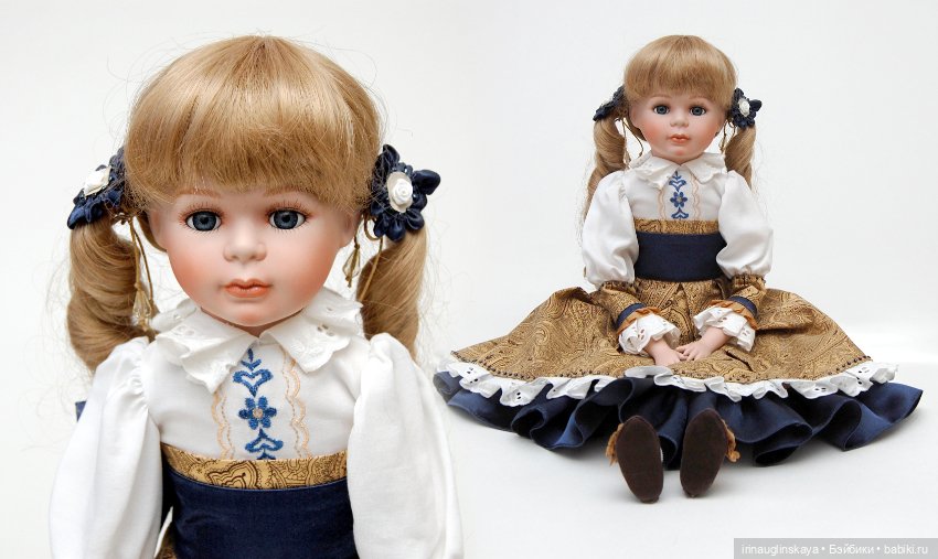 Фарфоровая кукла с мягким телом